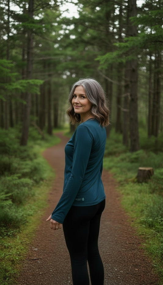 Bamboo Performance Long Sleeve w Thumbholes- Women's